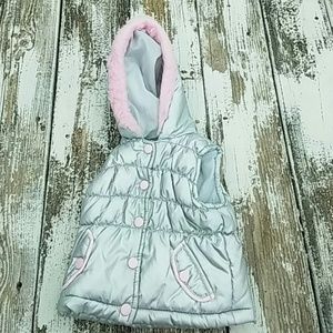 Silver puffer vest